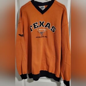 Vintage Texas Longhorns v-neck sweatshirt - Sz 2XL